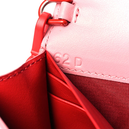Prada Saffiano City Calf Heart & Flower Mini Cahier Crossbody Bag Pink Red 7 of 9