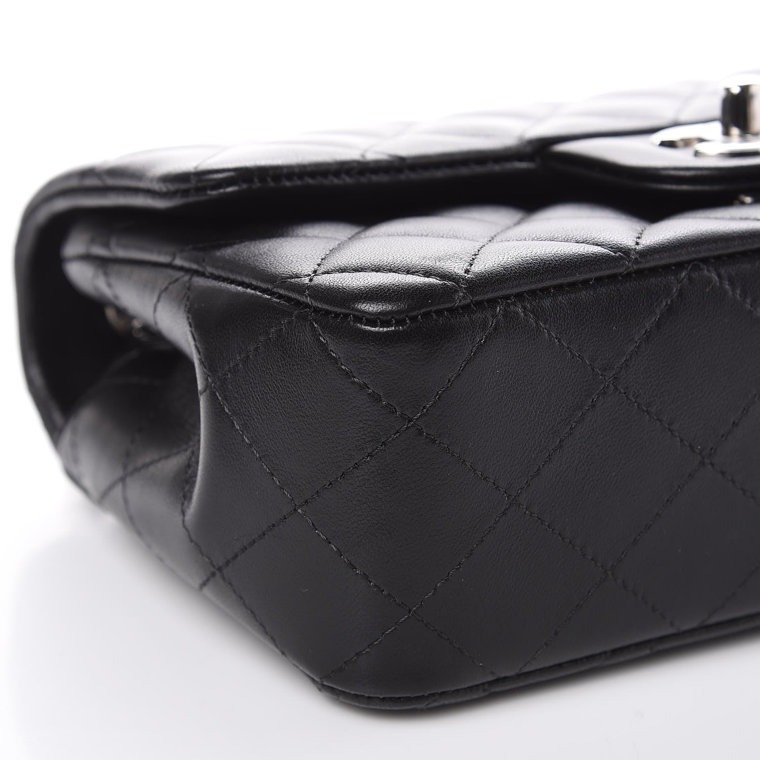 Chanel Lambskin Quilted Mini Rectangular Flap Black 8 of 10