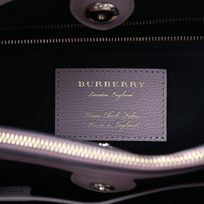 Burberry Grainy Calfskin House Check Medium Banner Tote Pale Orchid 6 of 11