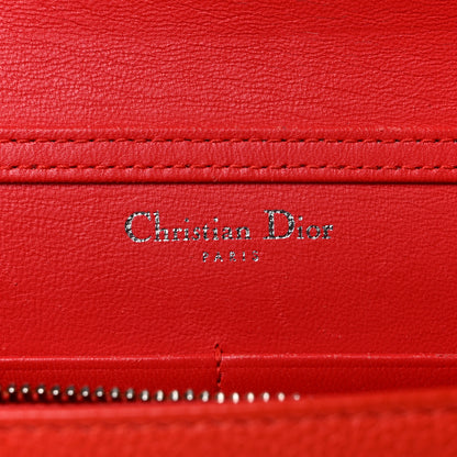 Christian Dior Grained Calfskin Diorama Wallet on Chain Pouch Rouge Vif 5 of 8