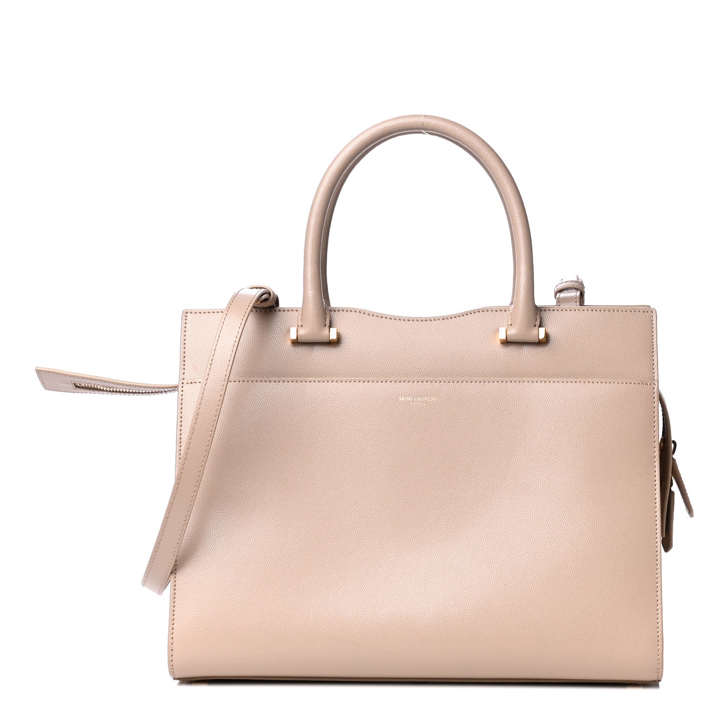 Saint Laurent Grain De Poudre Medium Uptown Tote Beige 1 of 9