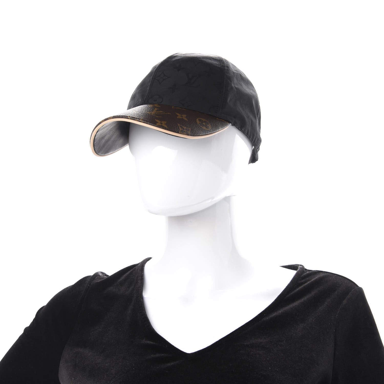 Louis Vuitton Polyester Silk Monogram LV Get Ready Cap M Black 2 of 6