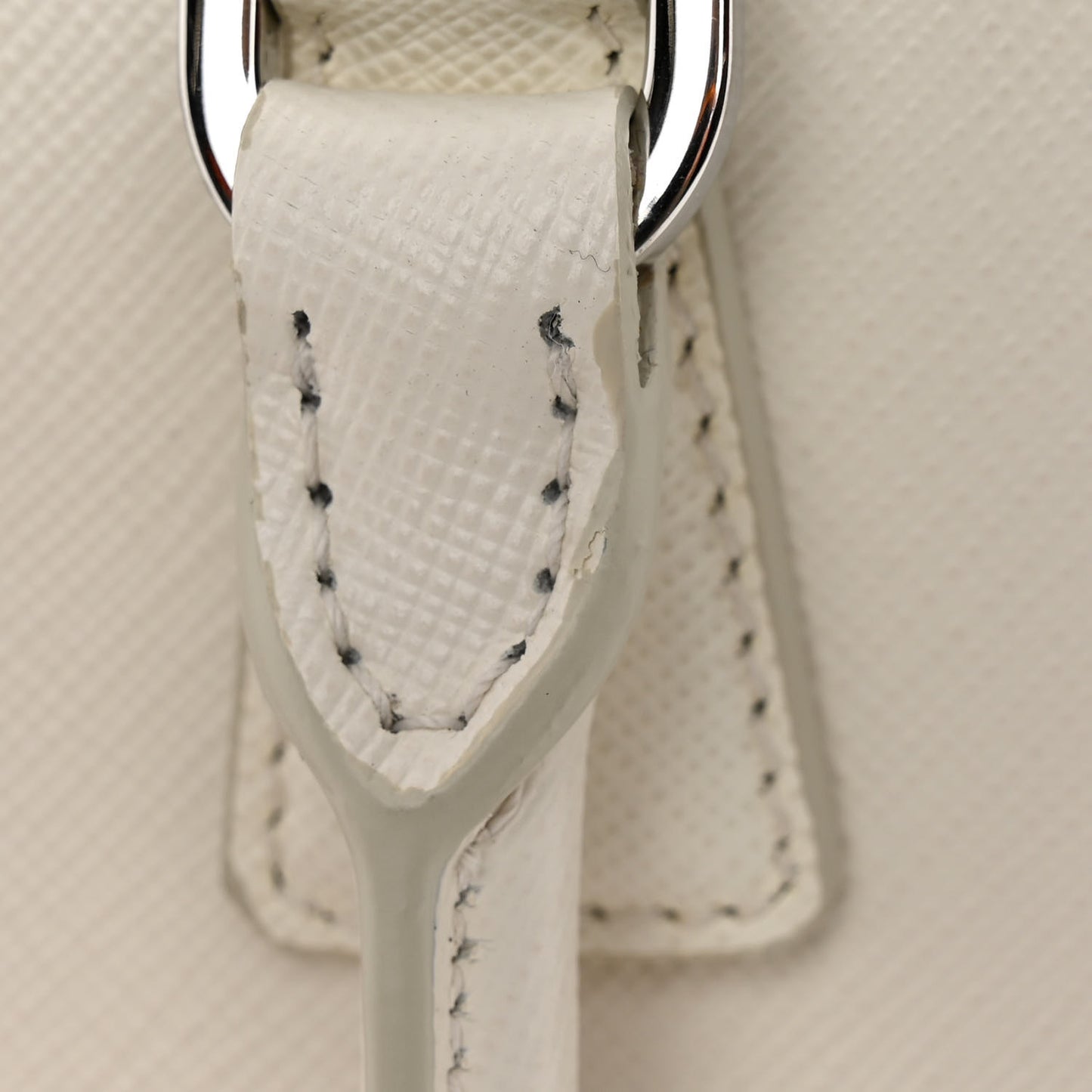 Saffiano Lux Micro Galleria Shoulder Bag White
