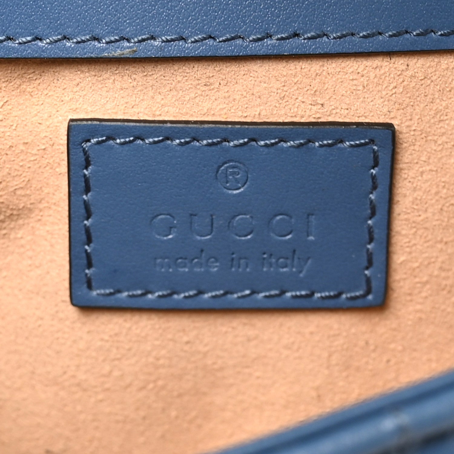Gucci Calfskin Matelasse Aria Super Mini GG Marmont Shoulder Bag Clear Blue 6 of 10