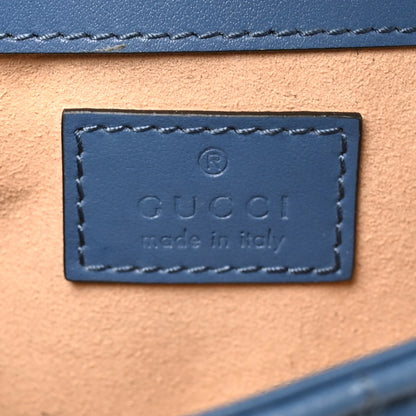 Gucci Calfskin Matelasse Aria Super Mini GG Marmont Shoulder Bag Clear Blue 6 of 10