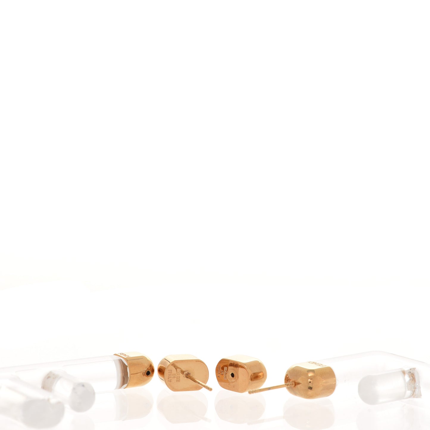 Plexiglass F Earrings Transparent