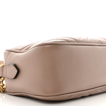 Gucci Calfskin Matelasse Small GG Marmont Chain Shoulder Bag Porcelain Rose 9 of 13