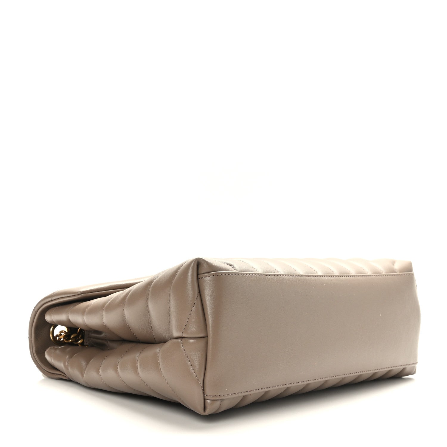Saint Laurent Calfskin Y Quilted Monogram Medium Loulou Chain Satchel Taupe 4 of 9