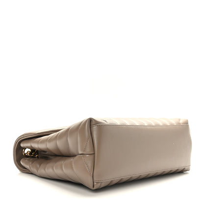 Saint Laurent Calfskin Y Quilted Monogram Medium Loulou Chain Satchel Taupe 4 of 9