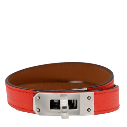 Hermes Epsom Kelly Double Tour Bracelet M Rose Jaipur 1 of 7