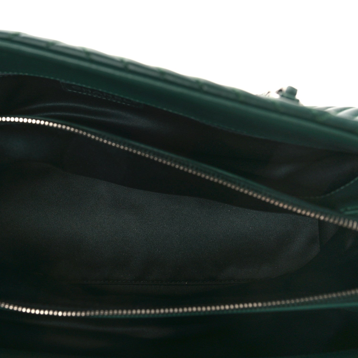 Chanel Lambskin Quilted CC Crossing Shopping Tote Green 5 of 10