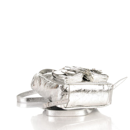 Saint Laurent Metallic Calfskin Festival Backpack Silver 4 of 7