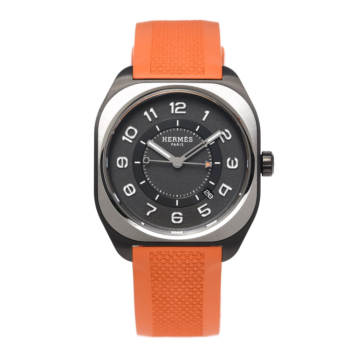 DLC Coated Titanium Rubber 39mm H08 Automatic Watch Orange