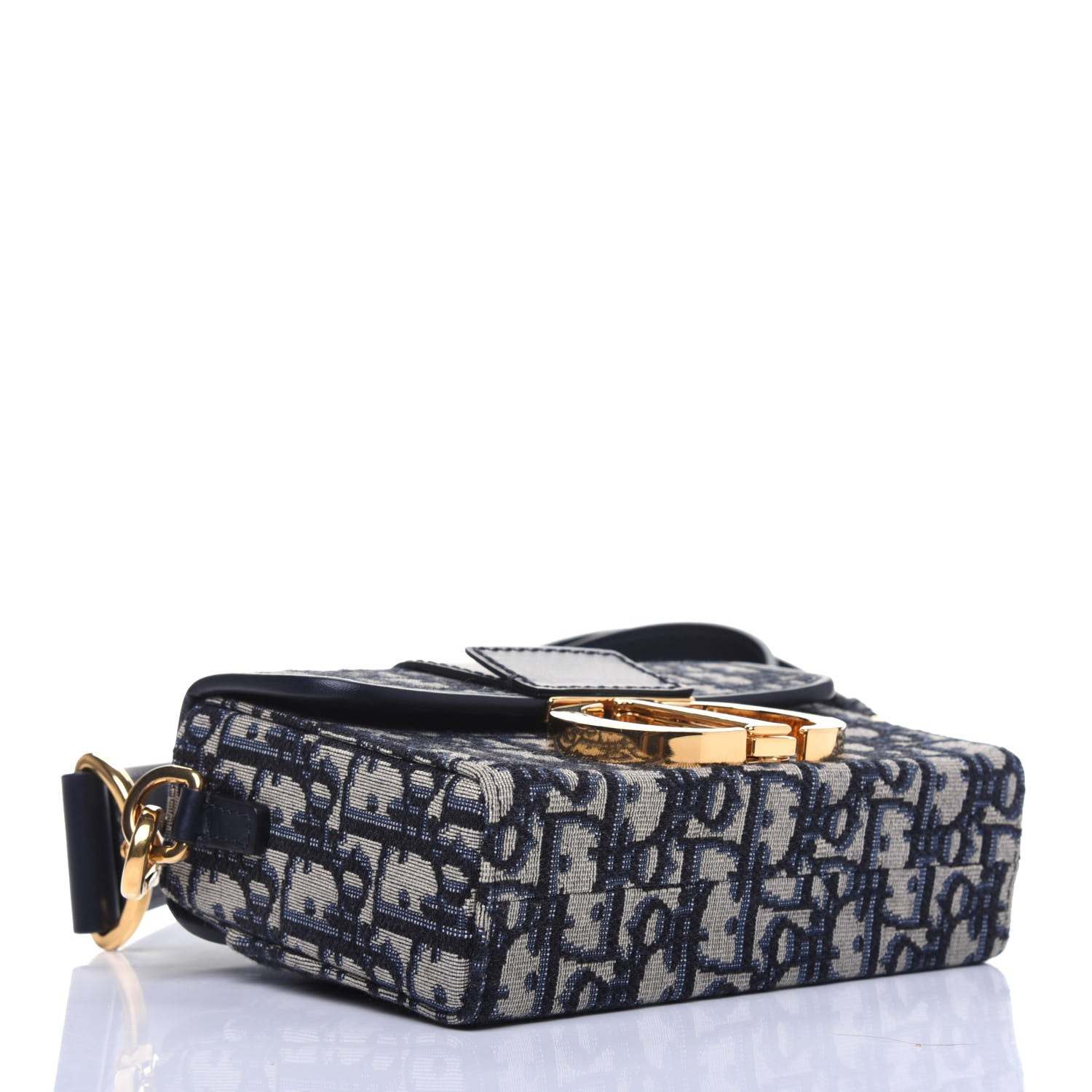 Christian Dior Oblique 30 Montaigne Box Bag Blue 4 of 12