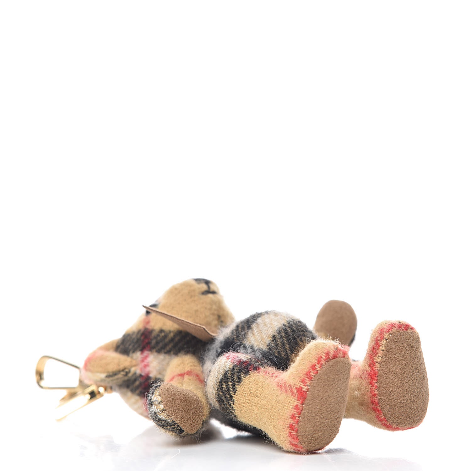 Burberry Cashmere Vintage Check Thomas Bear Bag Charm Antique Yellow 4 of 4