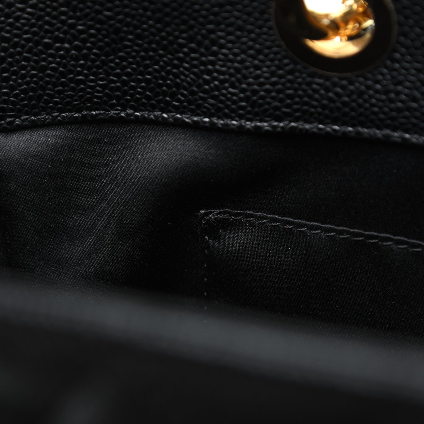 Caviar Quilted Grand Shopping Tote GST Black
