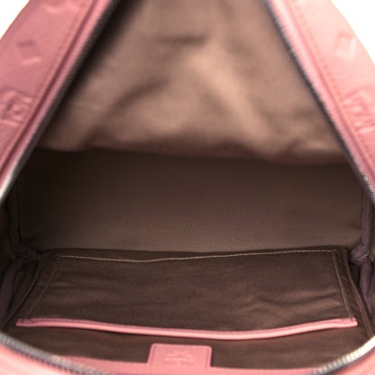 MCM Calfskin Ottomar Monogram Small Backpack Pink 5 of 9