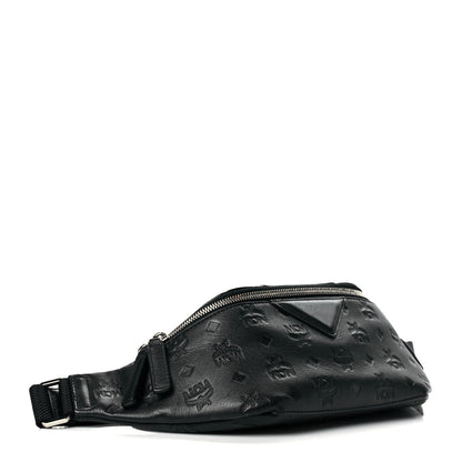 MCM Calfskin Ottomar Monogram Fursten Belt Bag Black 4 of 10