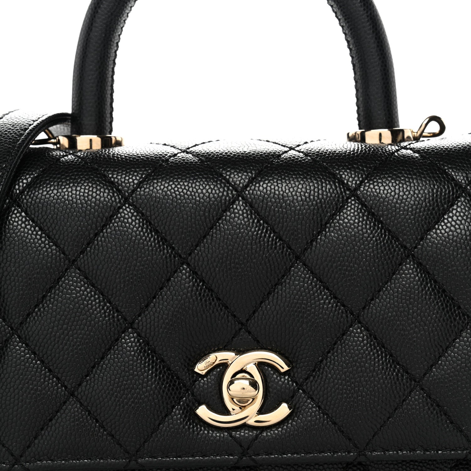 Chanel Caviar Quilted Extra Mini Coco Handle Flap Black 8 of 12