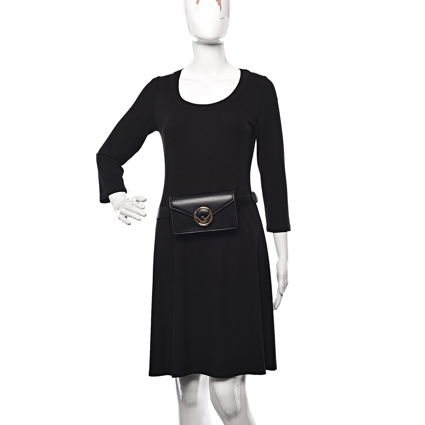 Vitello Liberty Lucido F is Fendi Envelope Belt Bag Black