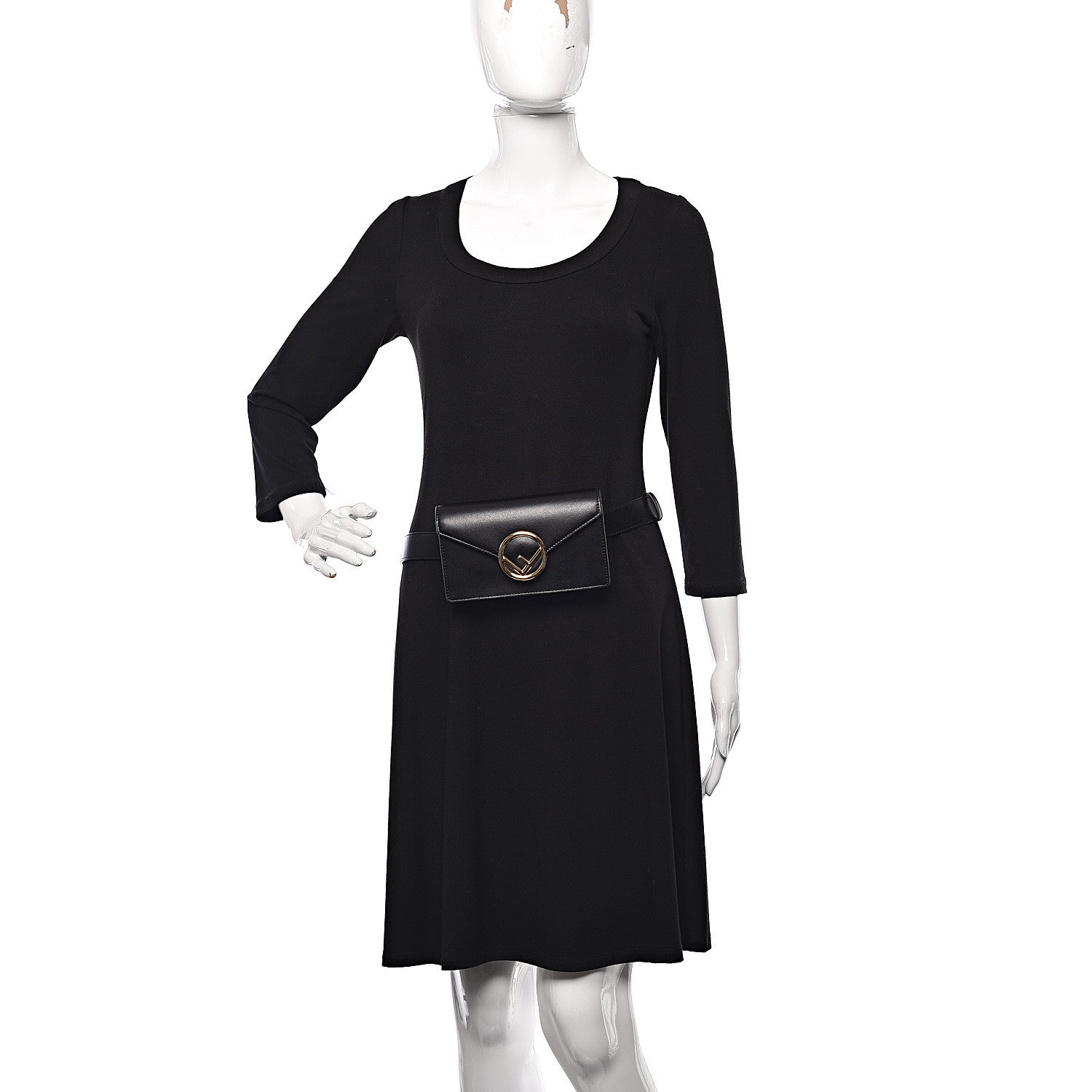 Fendi Vitello Liberty Lucido F is Fendi Envelope Belt Bag Black 3 of 11
