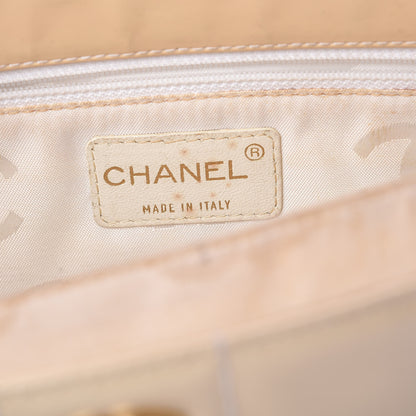 Chanel Patent Chocolate Bar East West Tote White 6 of 27