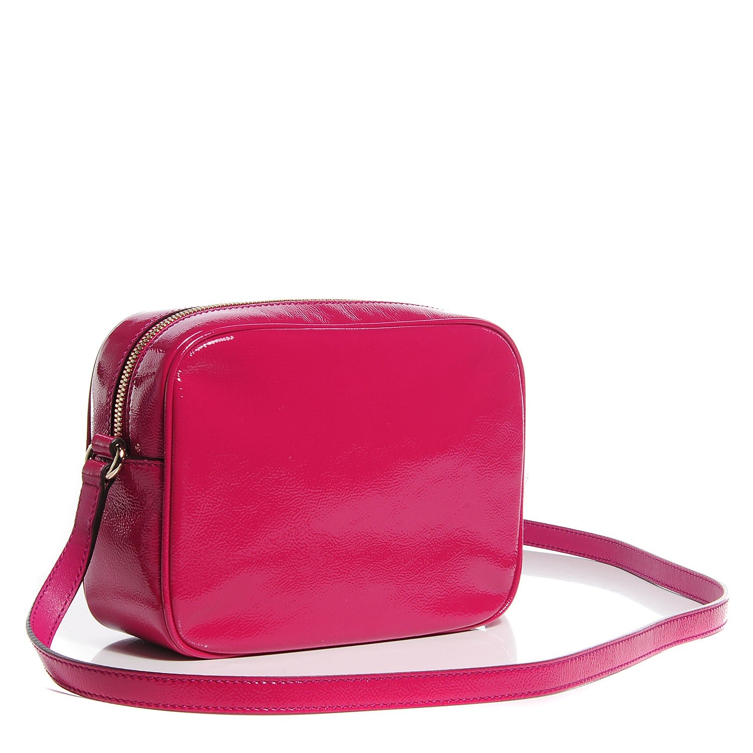 Gucci Soft Patent Small Soho Disco Bag Bright Bougainvillea 3 of 7