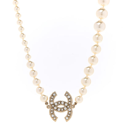 Chanel Pearl CC 100th Anniversary Necklace Light Gold 1 of 8