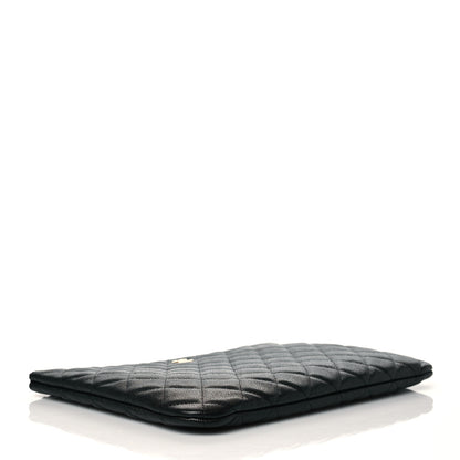 Chanel Caviar Quilted Medium Cosmetic Case Black 4 of 11