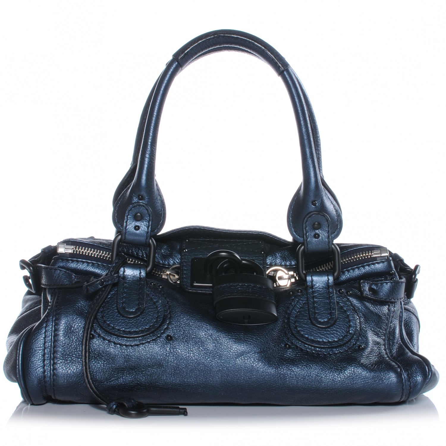 Chloe Leather Paddington Metallic Blue 1 of 10