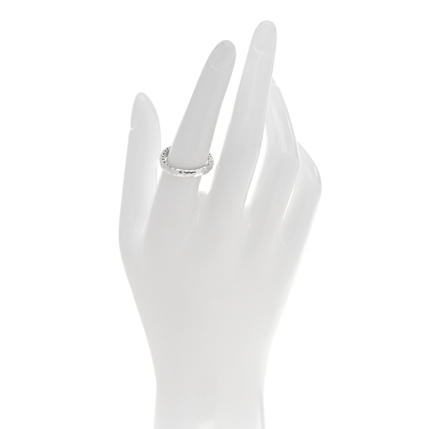 Sterling Silver Hammered Band Ring 55 7.25
