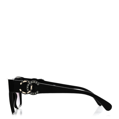 Chanel Acetate Square Cat Eye CC Sunglasses 5456 Q B Black 3 of 10
