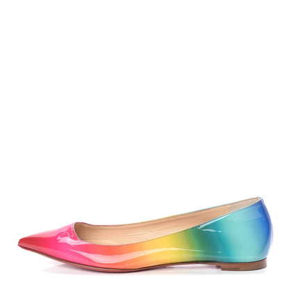 Christian Louboutin Patent Rainbow Ballalla Flats 37 Multicolor 1 of 10