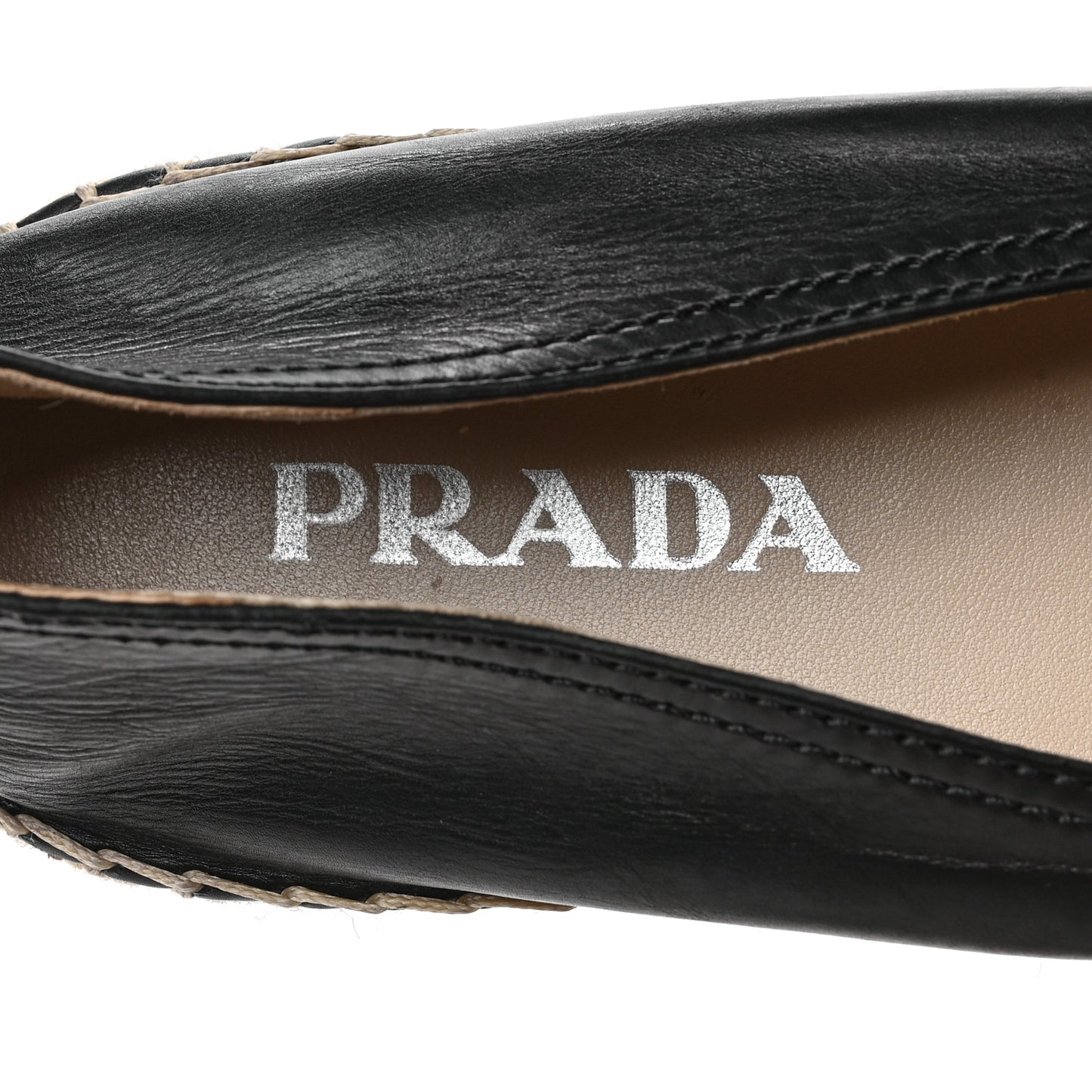 Vitello Lux Logo Embossed 20mm Espadrilles 39 Black