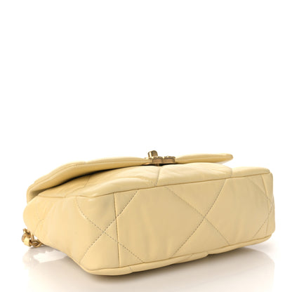 Chanel Lambskin Quilted Medium Chanel 19 Flap Yellow 3 of 8
