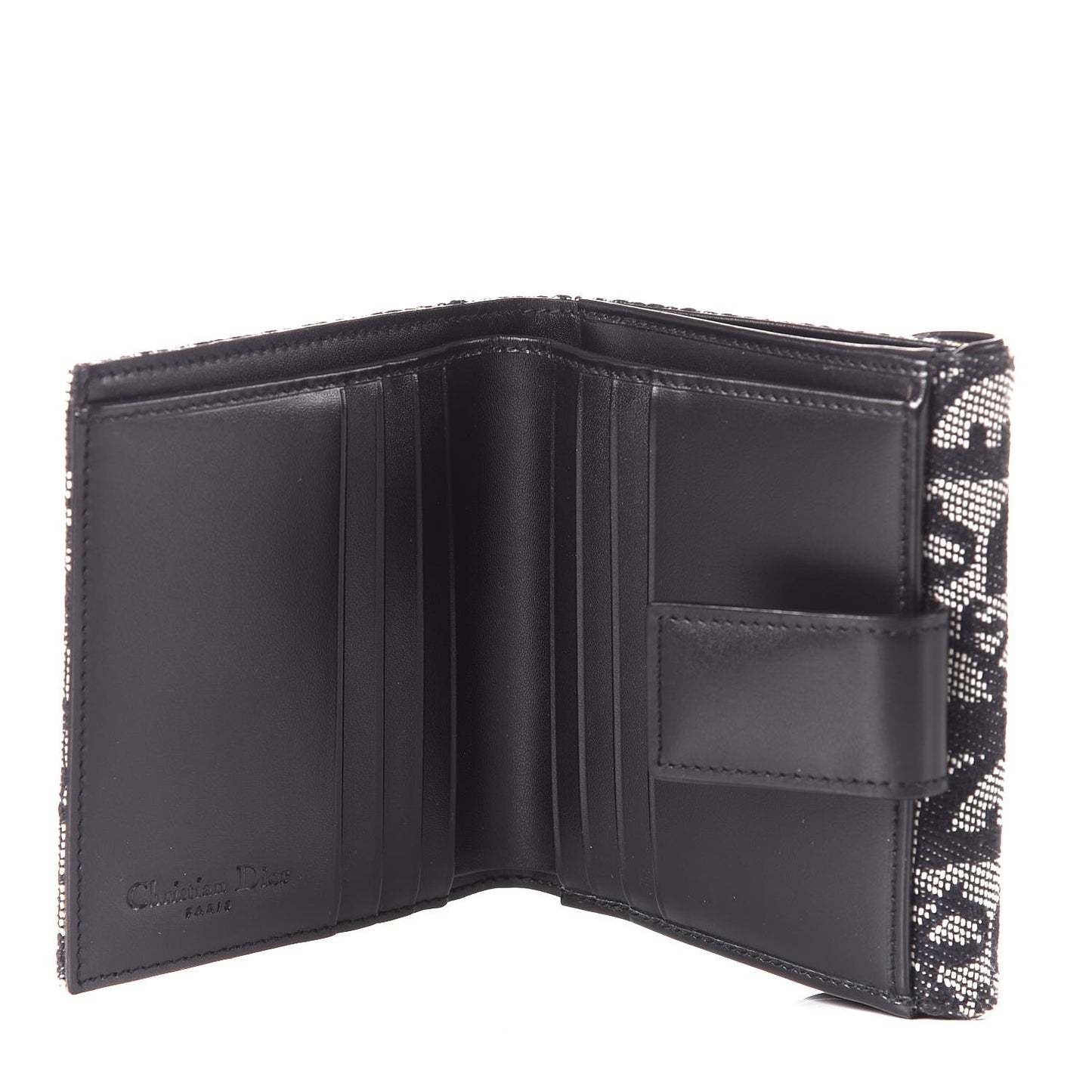 Monogram Compact Saddle Wallet Black