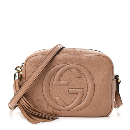Gucci Pebbled Calfskin Small Soho Disco Bag Camelia 1 of 21