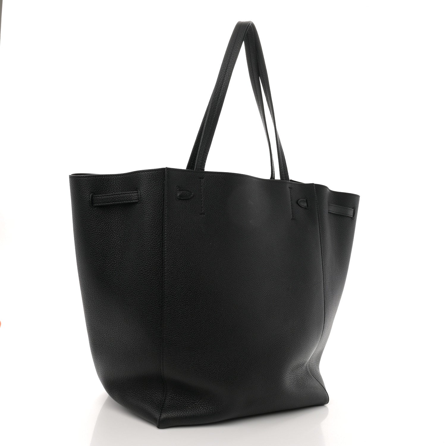 Celine Soft Grained Calfskin Medium Belt Cabas Phantom Black 3 of 11