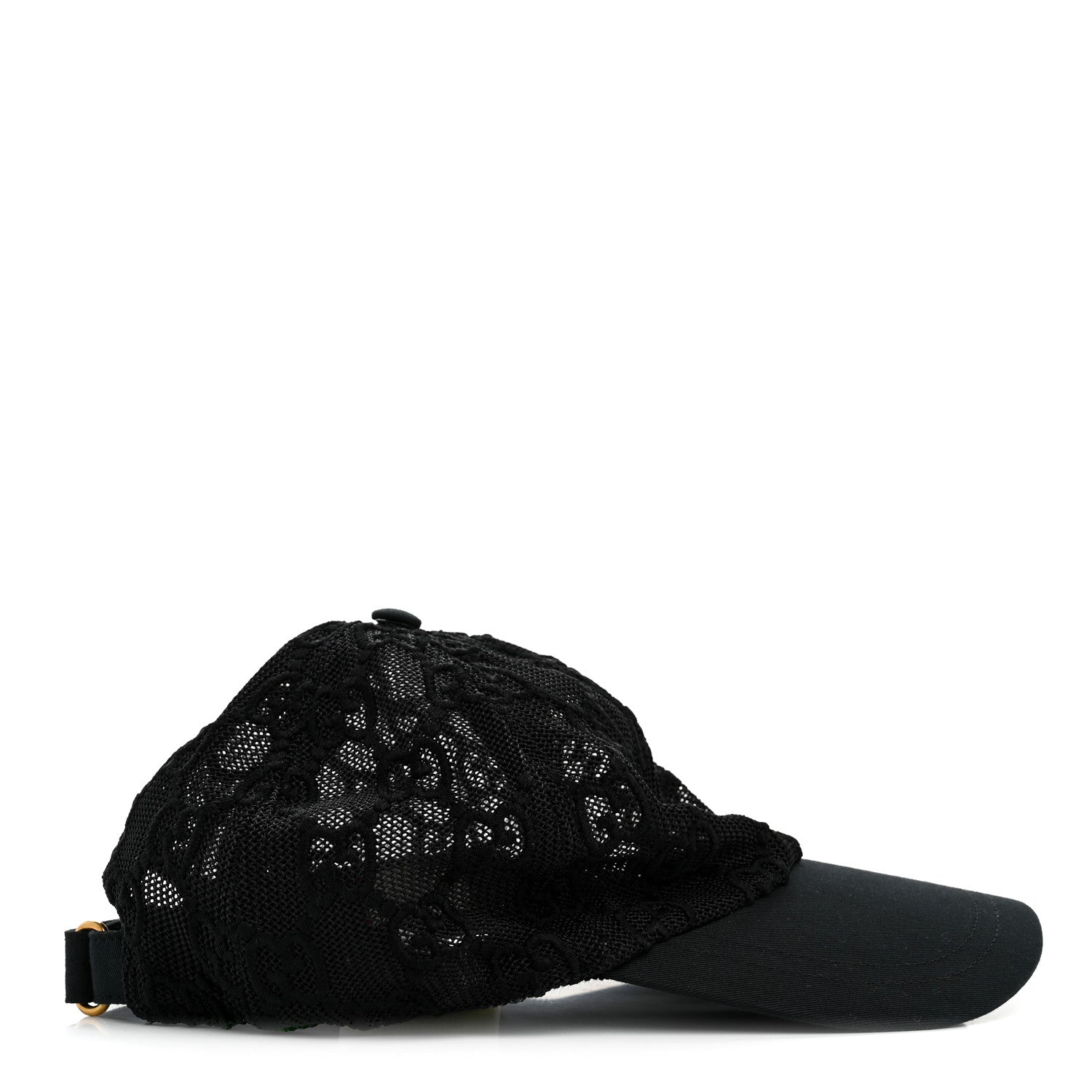 Gucci Mesh GG Monogram Shivali Baseball Hat M Black 5 of 9