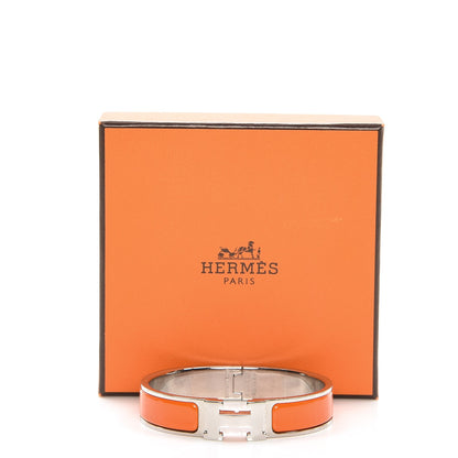 Hermes Enamel Narrow Clic Clac H Bracelet PM Orange 6 of 6