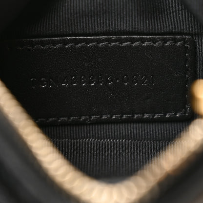 Saint Laurent Calfskin Matelasse Monogram Key Pouch Black 7 of 8