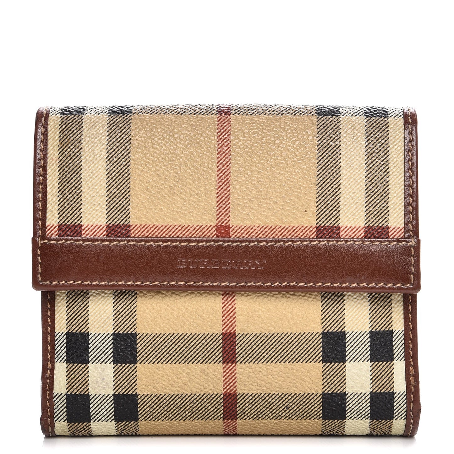 Haymarket Check Compact Wallet Brown