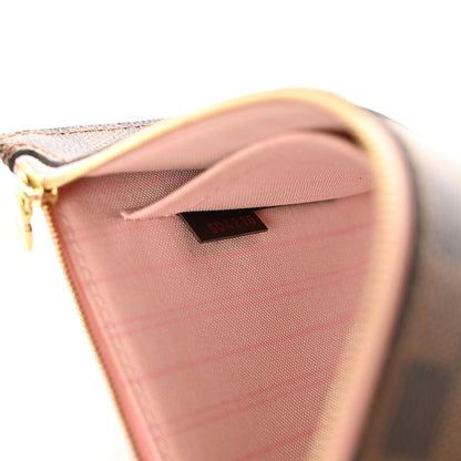 Louis Vuitton Damier Ebene Neverfull MM GM Pochette Rose Ballerine 8 of 9