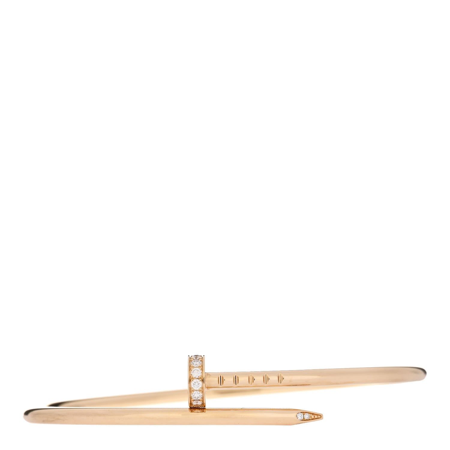 Cartier 18K Yellow Gold Diamond Small Juste Un Clou Bracelet 16 1 of 4