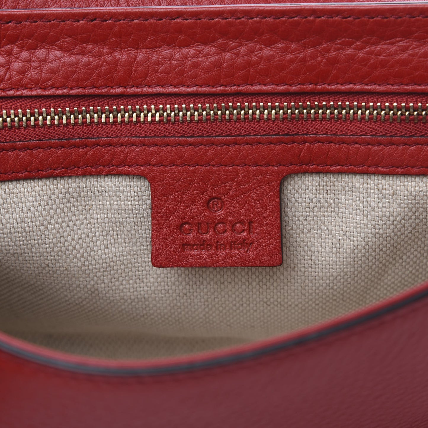 Pebbled Calfskin Medium Soho Flap Crossbody Tabasco Red