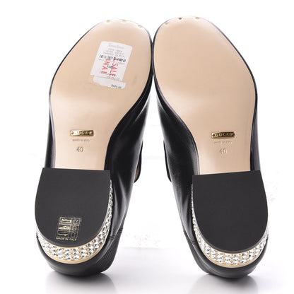 Gucci Goatskin Crystal Womens Horsebit Loafers 40 Black 5 of 10