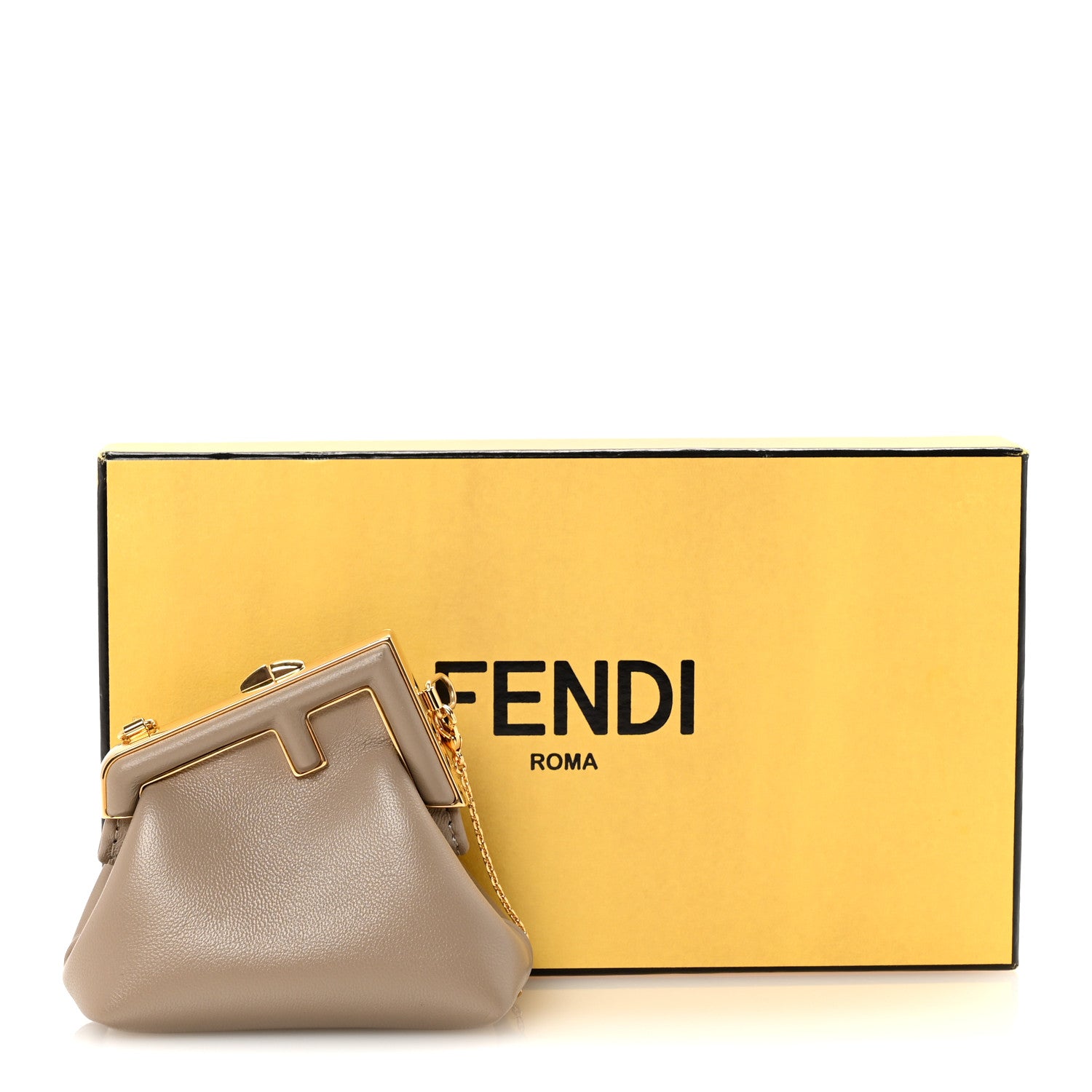 Fendi Shiny Nappa Nano Fendi First Bag Charm Dove Gray 11 of 11