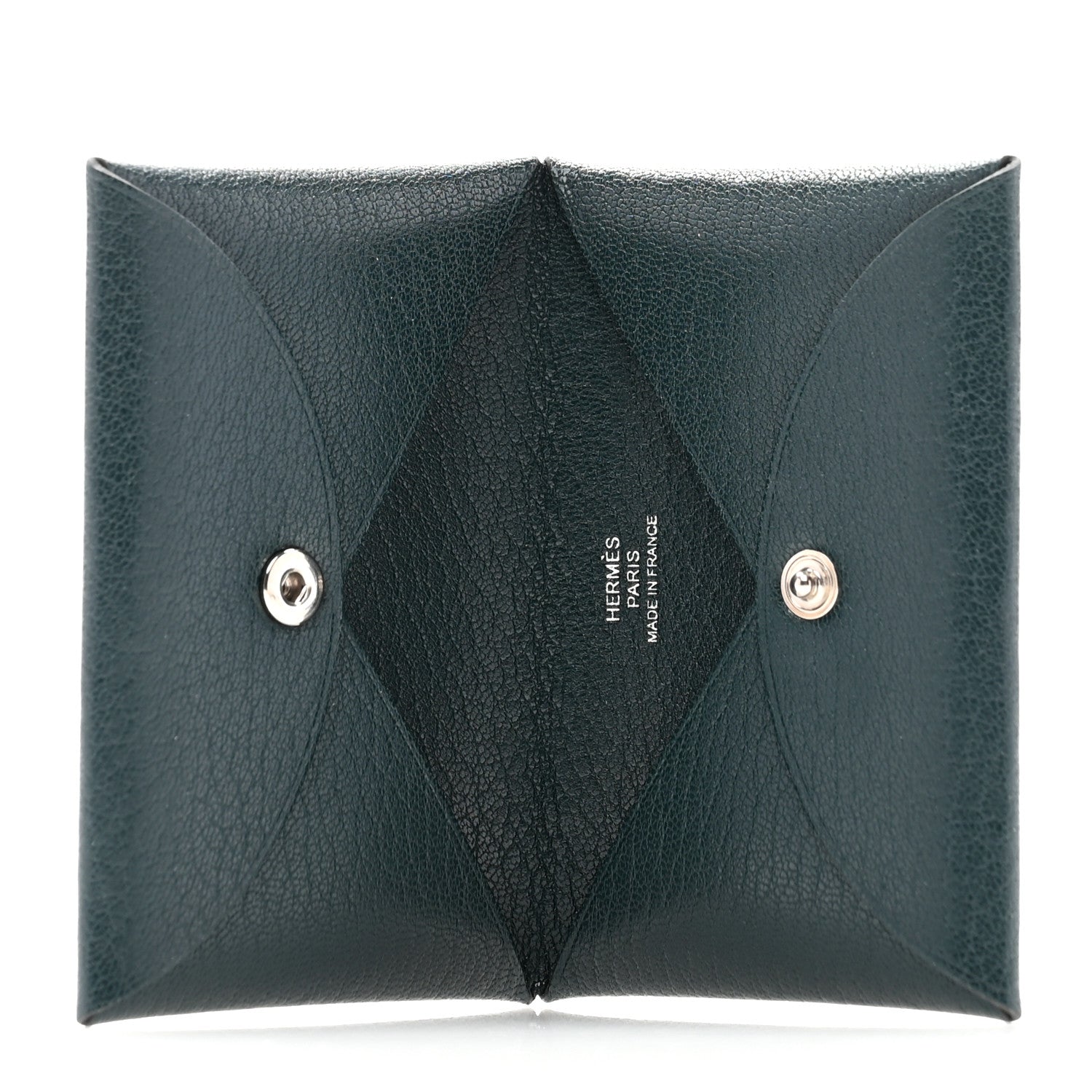 Hermes Chevre Mysore Calvi Card Case Vert Cypress 5 of 8