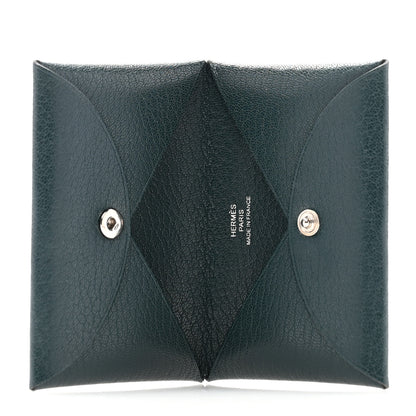 Hermes Chevre Mysore Calvi Card Case Vert Cypress 5 of 8