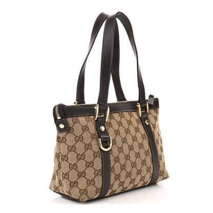 Gucci Monogram Small Abbey Tote Dark Brown 3 of 10